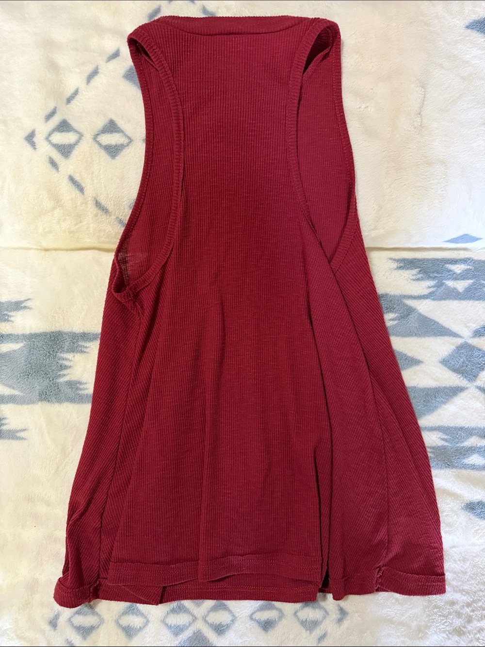Free People Wine Ribbed Tank - Picture 3 of 3